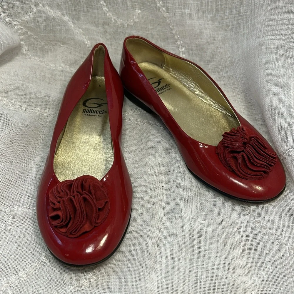 Gallucci made in Italy leather ballet flats